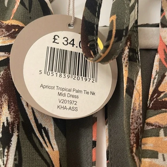 APRICOT UK Sundress/NWT/Midi Dress/Tropical print - Picture 7 of 12